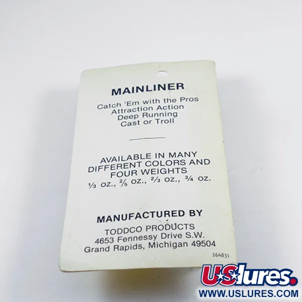 TODDCO Main liner Blizgė, Balta / Nikelis, 11g, 3x Strong Hook, #2439