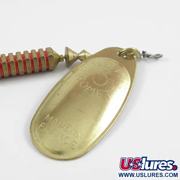 Mepps Comet 5 Dressed Sukriukė, Auksinė/Raudona, 13g, Plunksnos, #2566