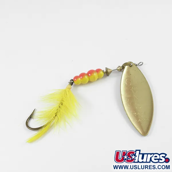 Mepps Aglia Long 4 Sukriukė, Raudona/Geltona/Žalvaris, 17g, #2591