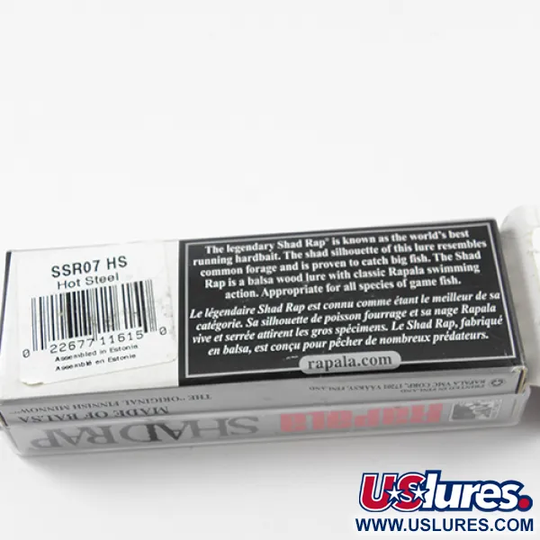 Rapala Shallow Shad Rap Vobleris, Ešerys, 7g, Balsa, #2613