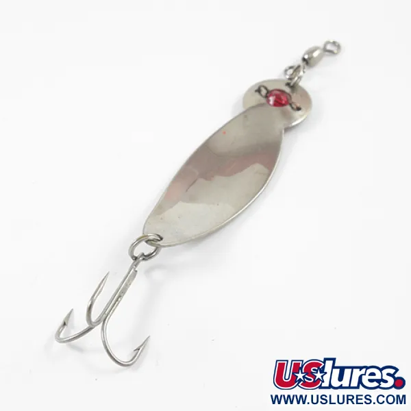 Lucky Strike One Eye Wiggler Blizgė, Nickel/Red Eye, 14g, #2709