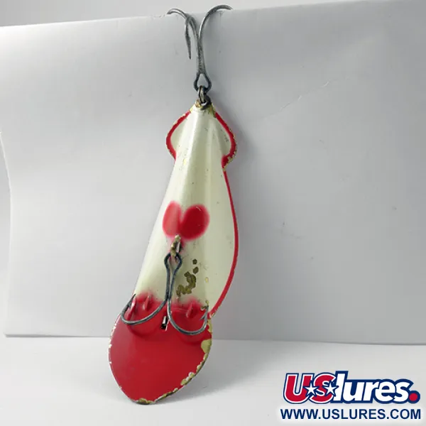 Buck Perry Spoonplug Blizgė, Raudona / Balta, 21g, Struktūra, #2762