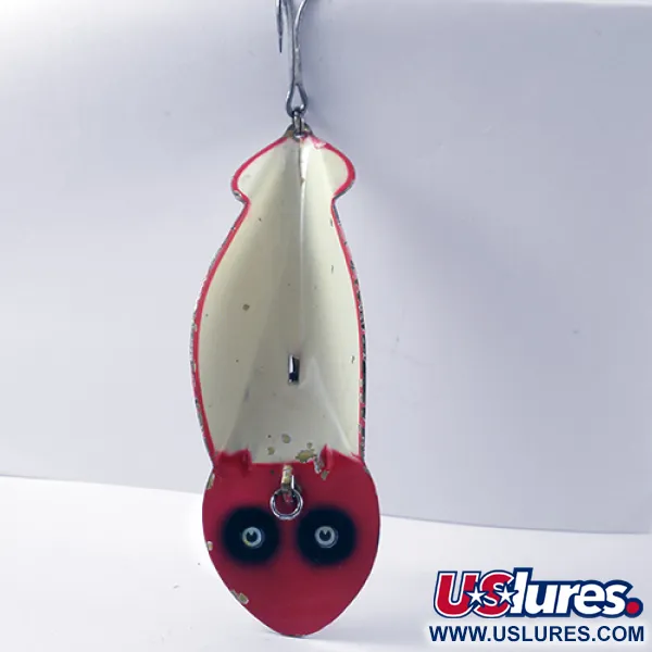 Buck Perry Spoonplug Blizgė, Raudona / Balta, 21g, Struktūra, #2762