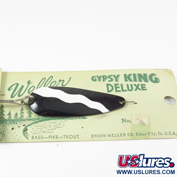 Sūpuoklė Weller Gypsy King 0, Juoda/Balta/Nikkelis, 11g, Deluxe, #2800