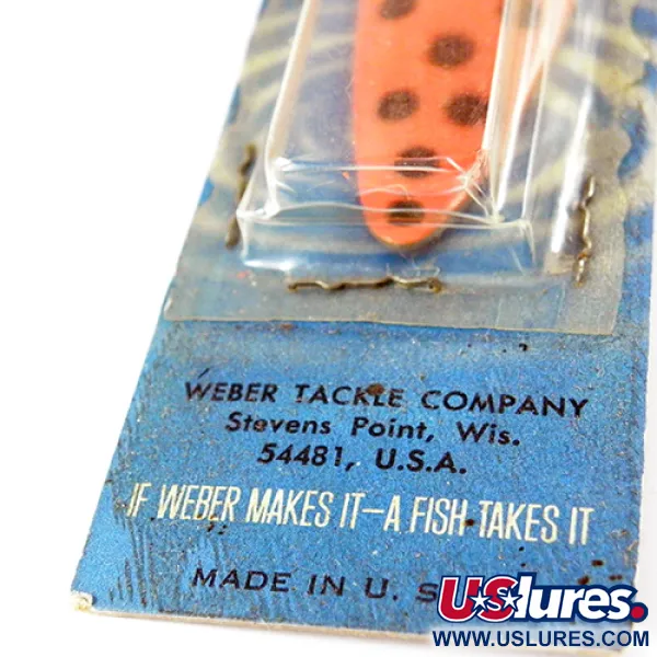 Weber Spoon Blizgė, Raudona / Juoda, 11g, Vintage OVP, #2802