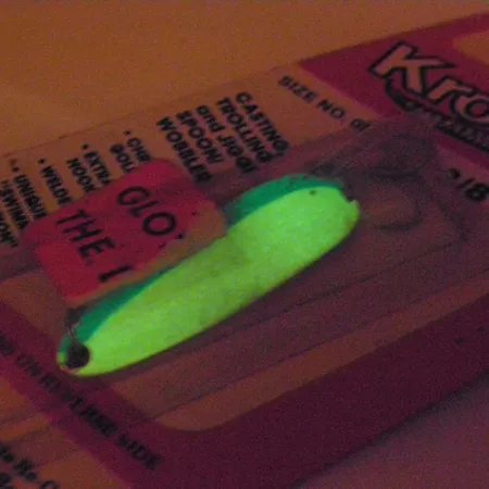 Luhr Jensen Krocodile Die #3 Glow Blisgė, Balta/Mėlyna, 14g, #2803