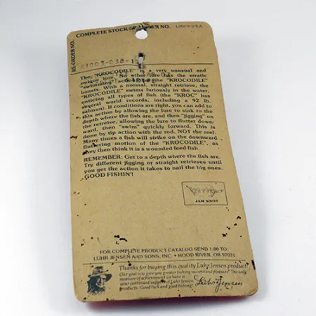 Luhr Jensen Krocodile Die #3 Glow Blisgė, Balta/Mėlyna, 14g, #2803