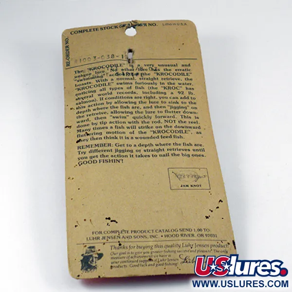 Luhr Jensen Krocodile Die #3 Glow Blisgė, Balta/Mėlyna, 14g, #2803