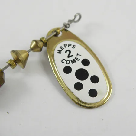 Mepps Comet 2 Dressed Sukriukė, Žalvaris / Balta, 4,5g, #2818