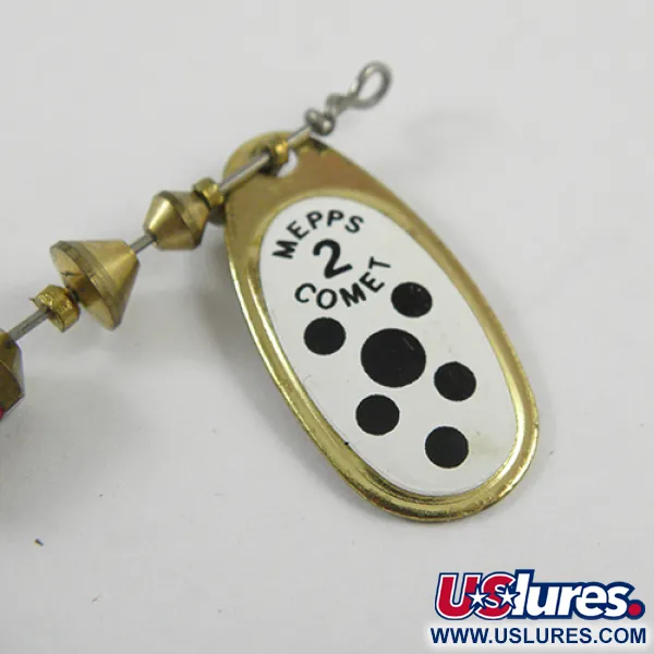 Mepps Comet 2 Dressed Sukriukė, Žalvaris / Balta, 4,5g, #2818