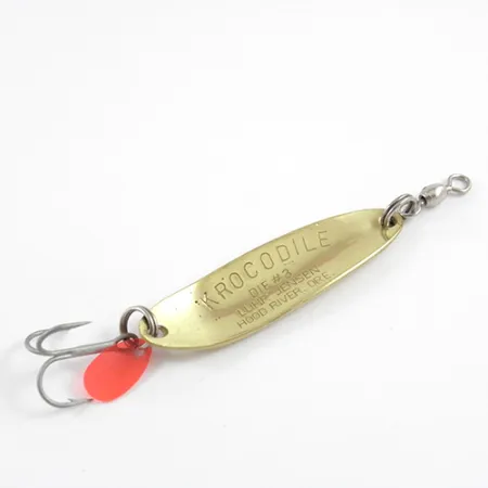 Luhr Jensen Krocodile Die #3 Blizgė, Žalvaris/Raudona, 10g, Kalta, #2870