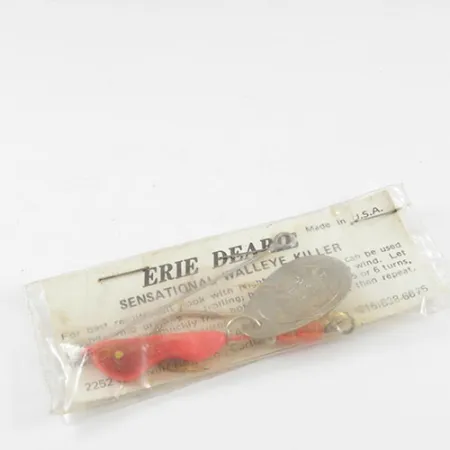 Erie Dearie Walleye Killer Spinnerbaitas, Nikelis / Raudona, 12g, #2932