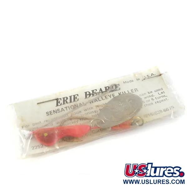 Erie Dearie Walleye Killer Spinnerbaitas, Nikelis / Raudona, 12g, #2932
