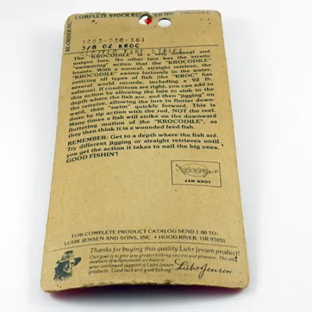 Luhr Jensen Krocodile Die #3 Blisgė, Balta/Raudona Glow, 17,7g, #2936