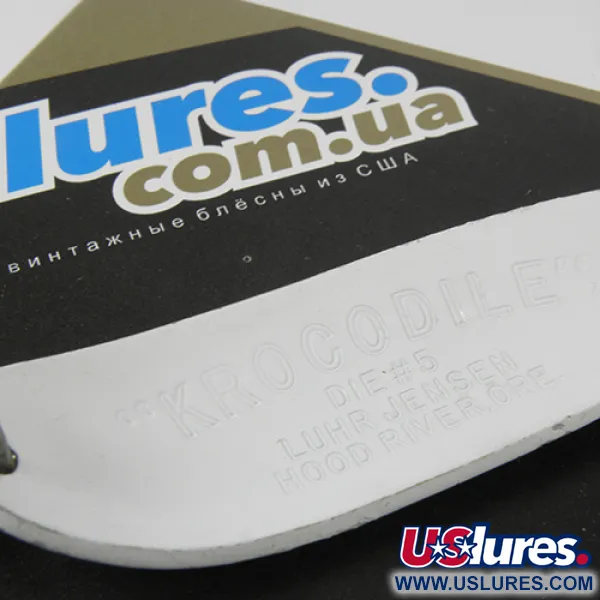 Luhr Jensen Krocodile Die #5 Blizgė, Balta/Žalia/Geltona, 23g, #2955