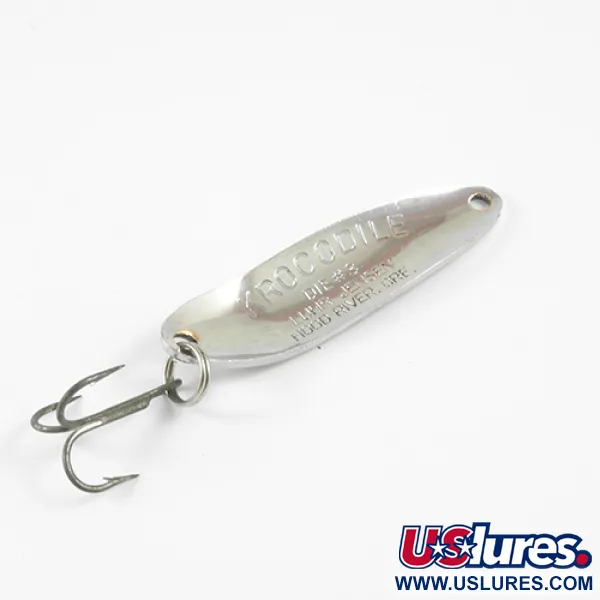 Luhr Jensen Krocodile Die #3 Vartiklė, Nikelis / Žalia, 10g, #2967