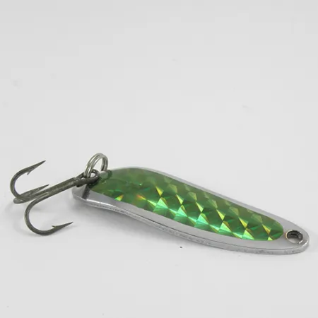 Luhr Jensen Krocodile Die #3 Vartiklė, Nikelis / Žalia, 10g, #2967