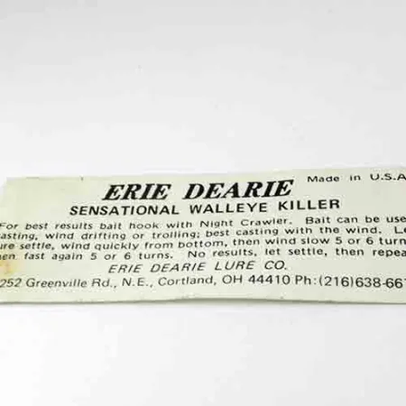 Erie Dearie Walleye Killer Sukrė, Nikelis / Žalia, 9g, JAV, #2991