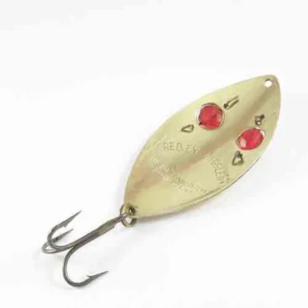 Hofschneider Red Eye Wiggler Vartiklė, Žalvaris, 21g, Raudonos Akys, #2994