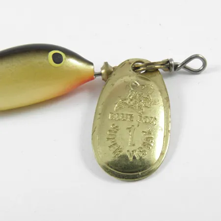 Blue Fox Vibrax Minnow Spin 1 Sukrė, Žalvaris, 4g, Fox logotipas, #3064