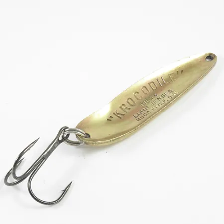 Luhr Jensen Krocodile Die #4 Blizgė, Žalvaris, 21g, Vintage, #3072