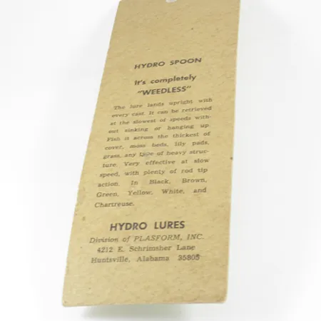 Hydro Lures Weedless Hydro Spoon Blisgė, Balta/Žalia, 17g, #3074