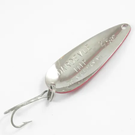 Dardevle Imp Vartiklė, Raudona / Balta / Nikelis, 11g, Klasikinis Logo, #3107