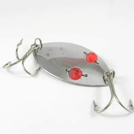 Herter's Glass Eye Spoon Blizgė, Nikelis/Raudonos Akys, 25g, #3129