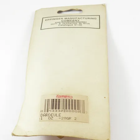 Eppinger Dardevle Blizgė, Juoda / Balta / Nikelis, 28g, Gili, #3135