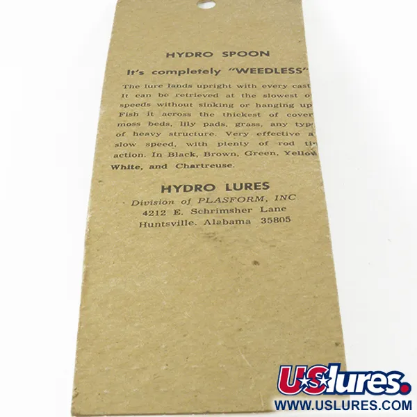 Hydro Lures Weedless Hydro Spoon, Geltona, 14g, Žolinis, #9312