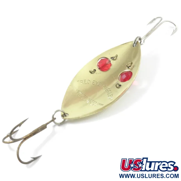 Hofschneider Red Eye Wiggler Blizgė, Žalvaris, 25g, Akys, #3158