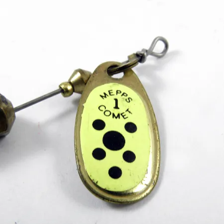 Mepps Comet 1 Suktukė, Žalvaris / Geltona, 3,5g, Keičiamas uodegė, #3169