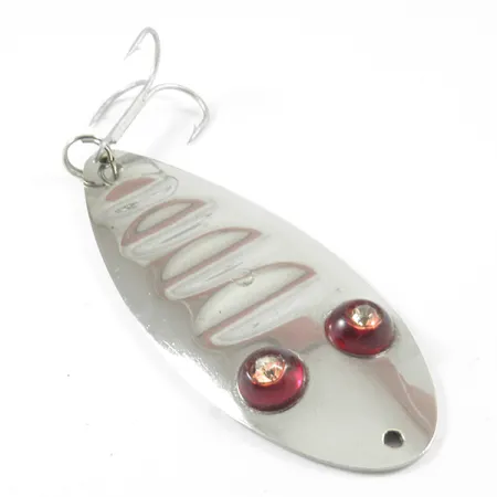 Paul Bunyan Ruby Spoon Blizgė, Nickel / Red Eyes, 25g, Stiklo akys, #3232