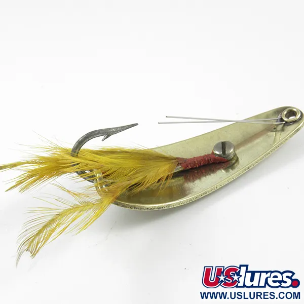 Weezel Rex Weedless Spoon Vartiklė, Žalvaris, 12.5g, Plunksnos, #3237