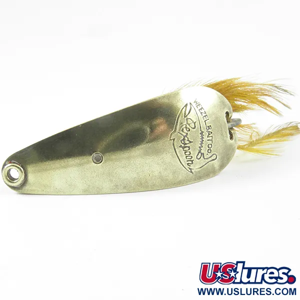 Weezel Rex Weedless Spoon Vartiklė, Žalvaris, 12.5g, Plunksnos, #3237