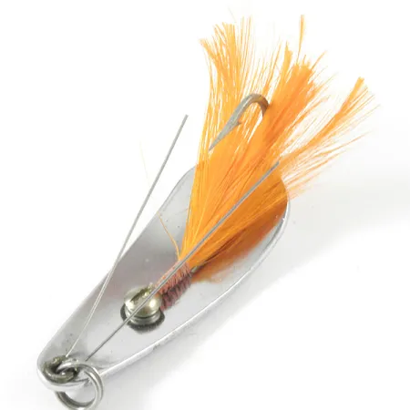 Weezel bait Rex Spoon Blizgė, Nikelis/Oranžinė Plunksna, 12.5g, #3352