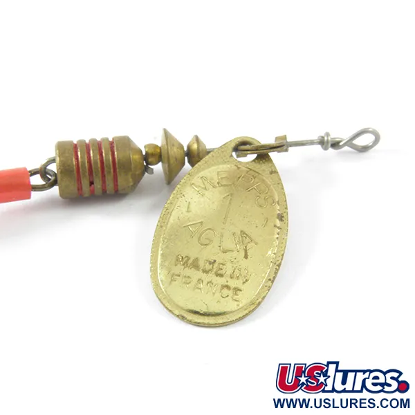 Mepps Aglia 1 Sukrė, Žalvaris, 3,5g, Raudoni žiedai, #3454