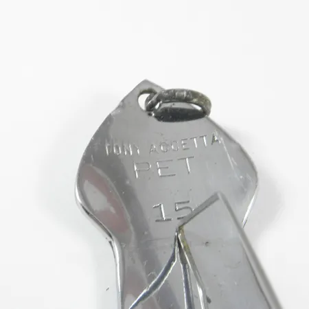 Tony Accetta Pet Spoon 15 Blizgė, Nikelis, 14g, Su apsauga, #3511