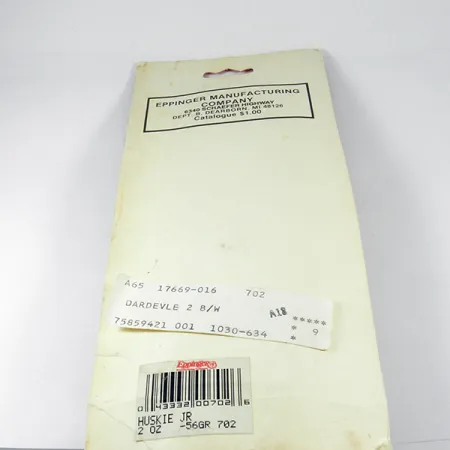 Dardevle Huskie Junior Blizgė, Juoda/Balta/Nikelis, 58g, #3537