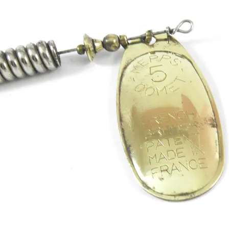 Mepps 5 Comet Mino Sukriukė, Žalvaris, 18g, Guminis masalas, #3586