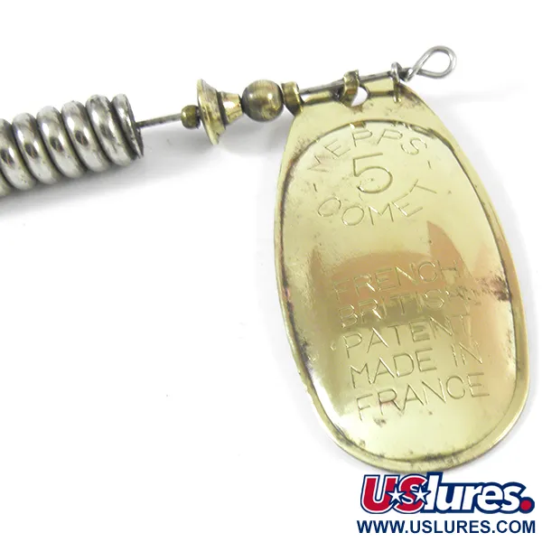 Mepps 5 Comet Mino Sukriukė, Žalvaris, 18g, Guminis masalas, #3586