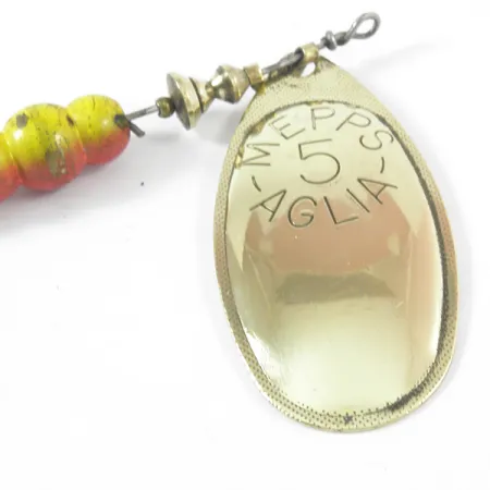 Mepps Aglia 5 Sukrė, Žalvaris, 14g, Žalvarinis lapelis, #3587