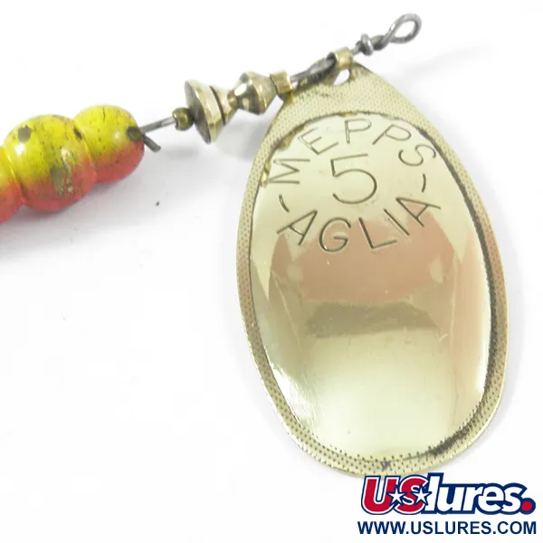 Mepps Aglia 5 Sukrė, Žalvaris, 14g, Žalvarinis lapelis, #3587