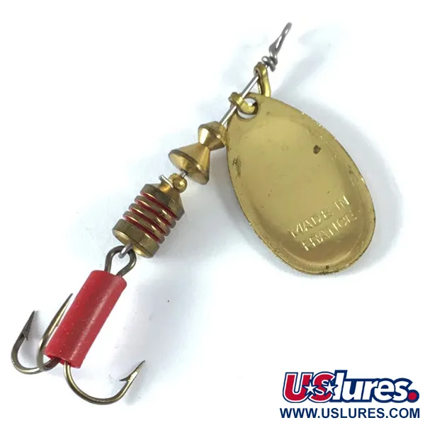 Mepps Aglia 2 Sukriukė, Raudona/Balta/Žalvaris, 4,5g, Žalvario Lapelis, #3651