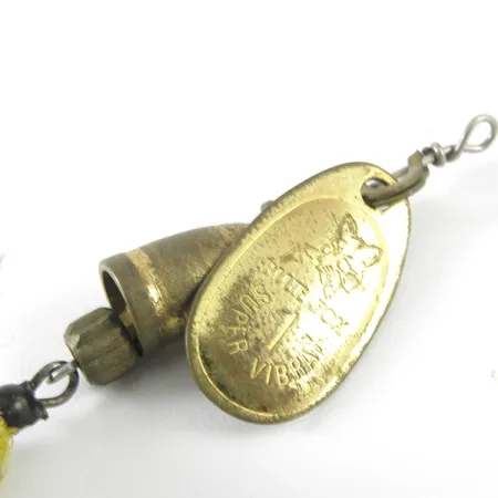 Blue Fox Super Vibrax 1 Foxtail Sukriukė, Žalvaris, 4g, Geltona Uodegėlė, #3713