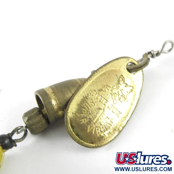 Blue Fox Super Vibrax 1 Foxtail Sukriukė, Žalvaris, 4g, Geltona Uodegėlė, #3713