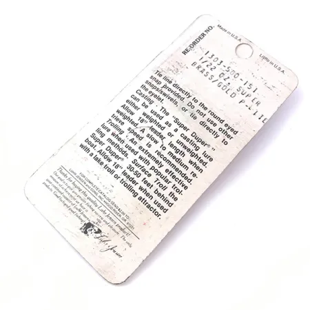 Luhr Jensen Super-Duper 500 Blizgė, Auksinė / Raudona, 1,4g, Vintage, #3932