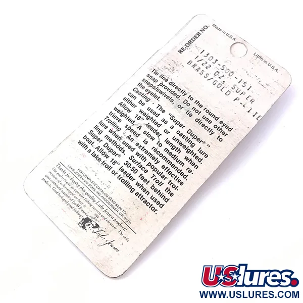 Luhr Jensen Super-Duper 500 Blizgė, Auksinė / Raudona, 1,4g, Vintage, #3932