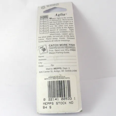 Mepps Aglia 4 Sukriukė, Sidabrinė, 9.4g, Raudonas Vamzdelis, #3942