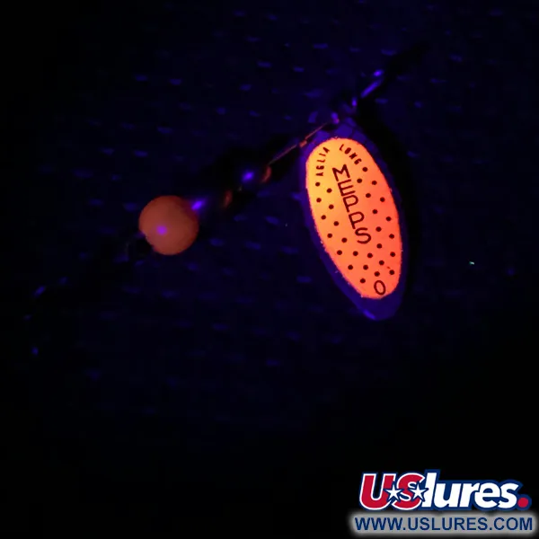 Mepps Aglia Long 0 UV Sukrė, Nikelis/Oranžinė, 2.6g, UV, #3984